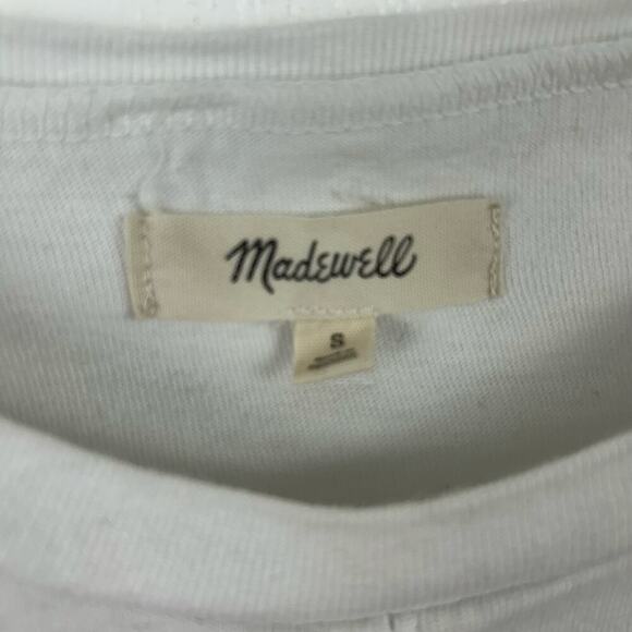 Madewell Women Long Sleeve Tie Dye Top Tshirt Blue Hippie Boho Lounge Size Small - Picture 4 of 6